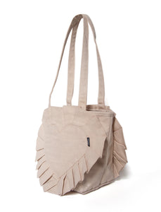 Heart Ruffle Tote - Natural